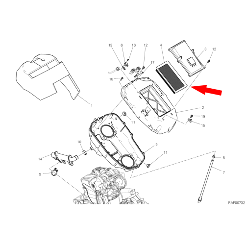 DUCATI MONSTER 937 LUFTFILTER