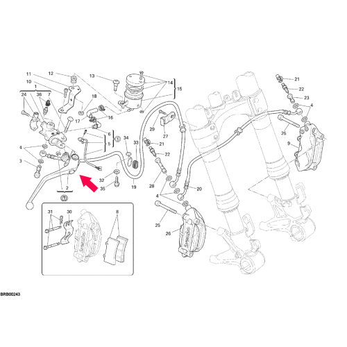 Bremshebel vorne 62641001A