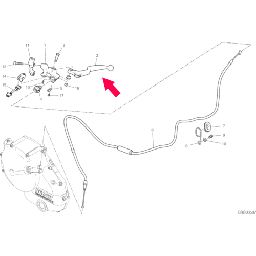 Ducati Kupplungshebel 63640022A