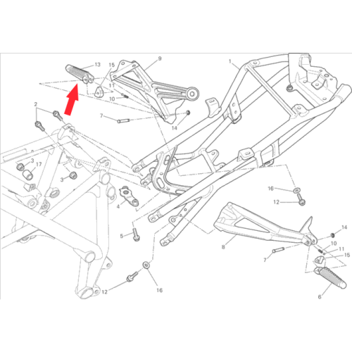 Fahrerfußrasten vorne rechts 46410561A