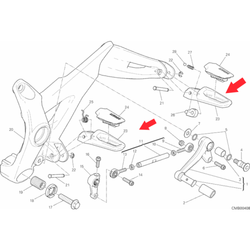 Front Footrest left 46410971AA