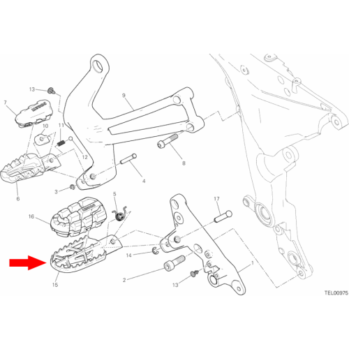 Front Footrest right 46411021AA