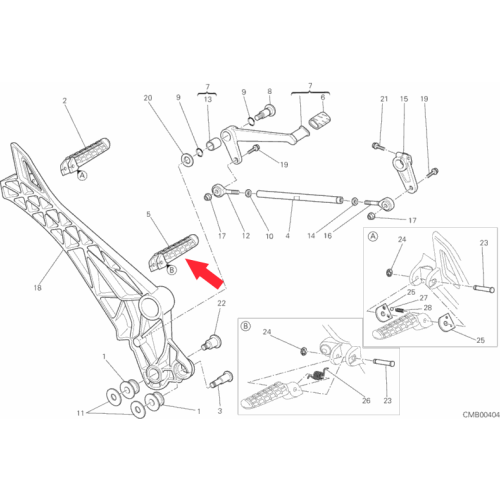 Front Footrest left 46410461A