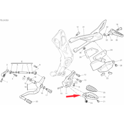 Front Footrest left 46410632B