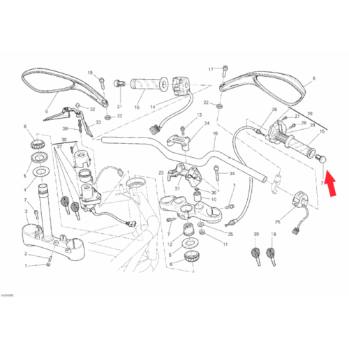 Ducati Lenkstangen Schwingschutz 87210581A