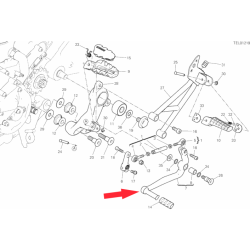 Gearchange lever 45620802AA