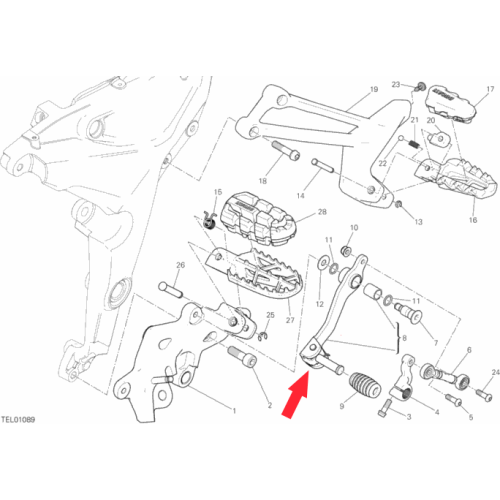 Gearchange lever 45620791AA