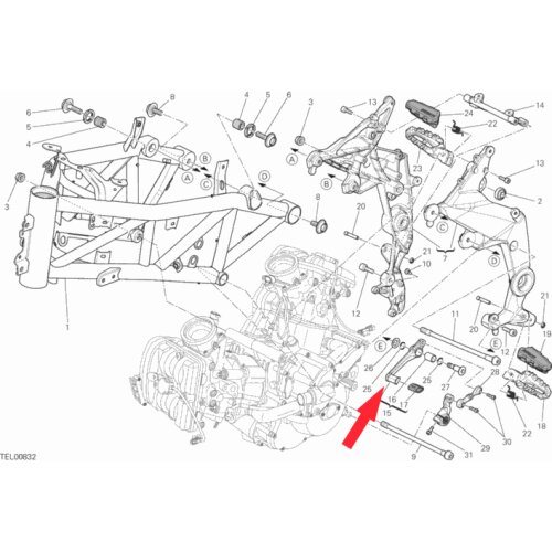 Gearchange lever 45622041BA