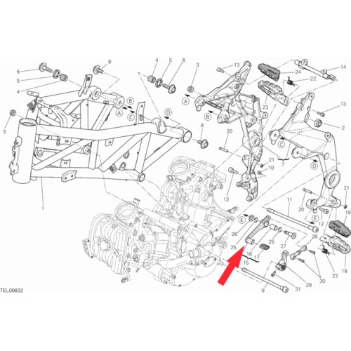 Gearchange lever 45622041BA