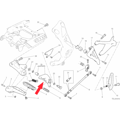 Gearchange lever 45622312BA