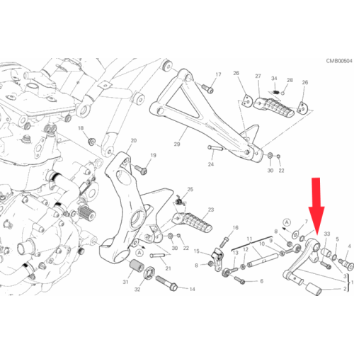 Gearchange lever 456P2611AA