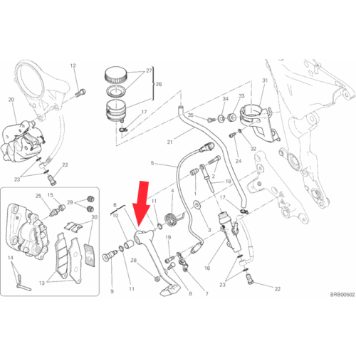 Foot brake lever 45720771BA