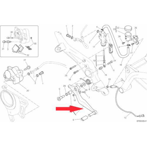 Foot brake lever 45720561CA