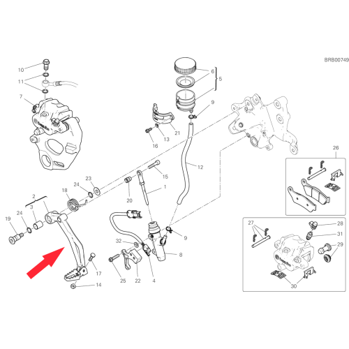 Foot brake lever 4572111AA