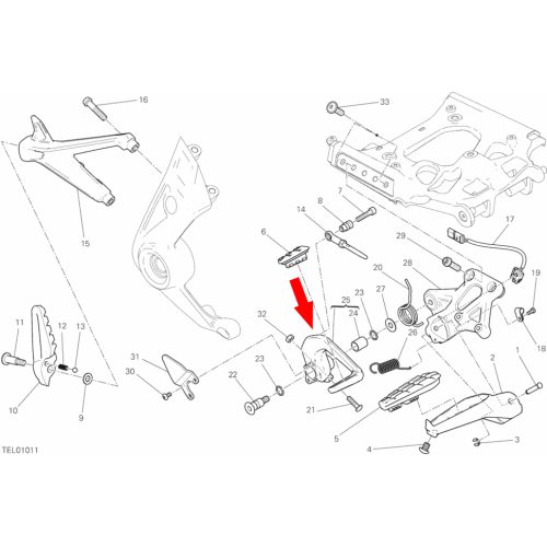 Foot brake lever 45720862AA