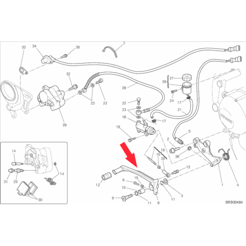 Foot brake lever 45710471A