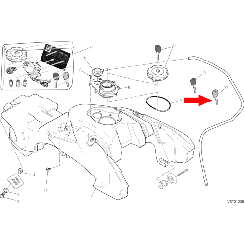 Schlüssel mit Transponder 59840361A