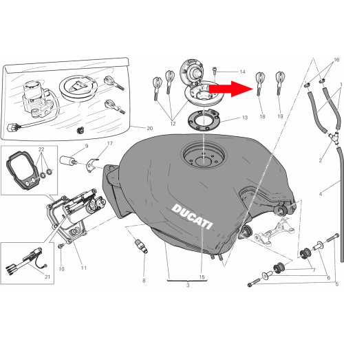 Key with transponder 59840321C