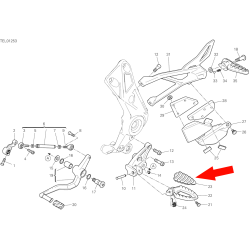 cover footrest 76510041V