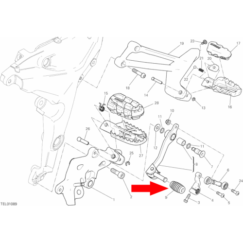 Cover pedal 76510171A