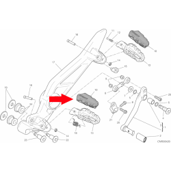 Fußrastengummi links 76510031A