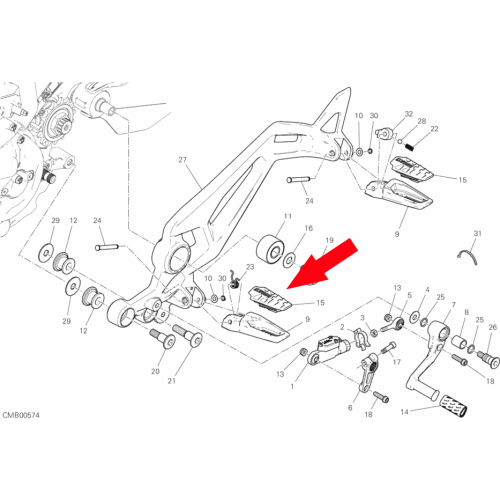 Footpeg Rubber Cover LH 76510261A