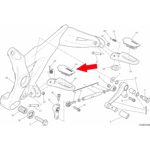 Footpeg Rubber Cover LH 76510081D