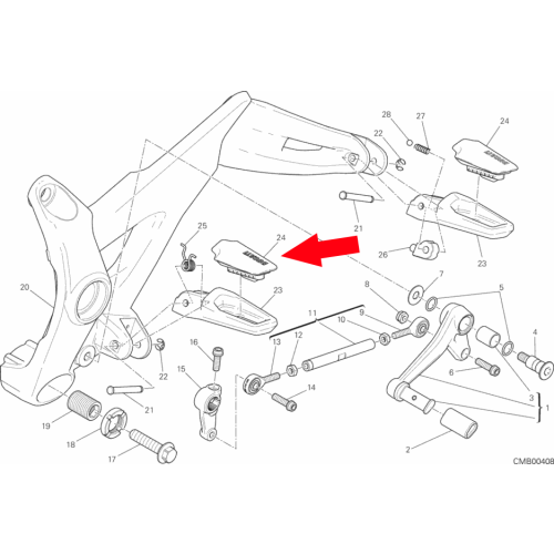 Footpeg Rubber Cover LH 76510081D