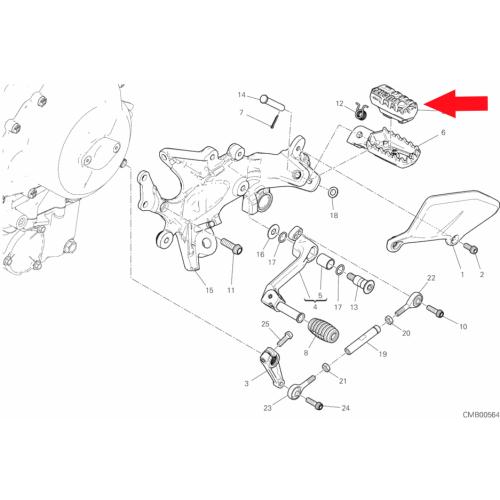 Footpeg Rubber Cover LH 76510231A