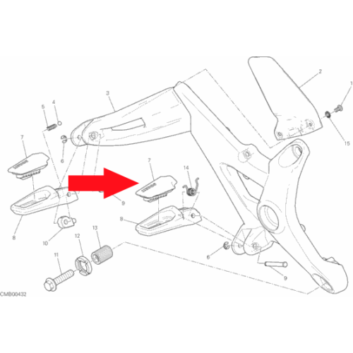 Footpeg Rubber Cover RH 76510071D