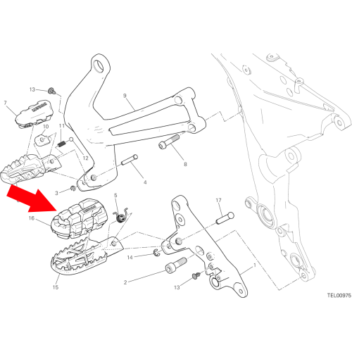 Footpeg Rubber Cover RH 76510121A