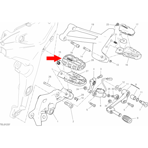 Footpeg Rubber Cover LH 76510191A