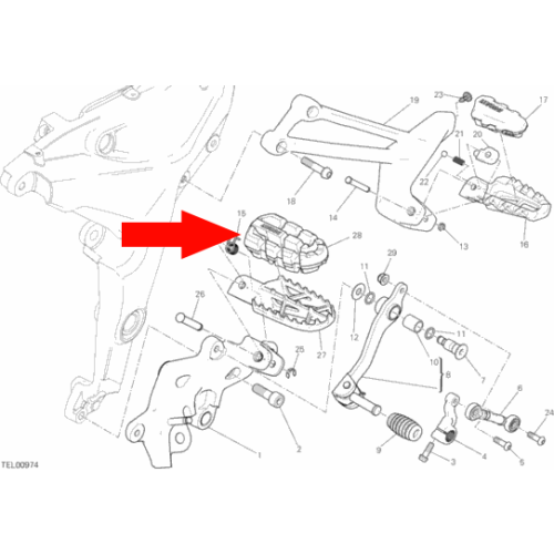 Footpeg Rubber Cover LH 76510131A