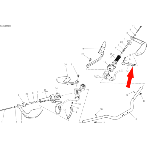 Linker Handschutzbügel Multistrada V4 4601H951AA