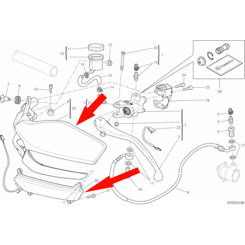 Kit left hand guard with indicator Multistrada 1200 69940111A